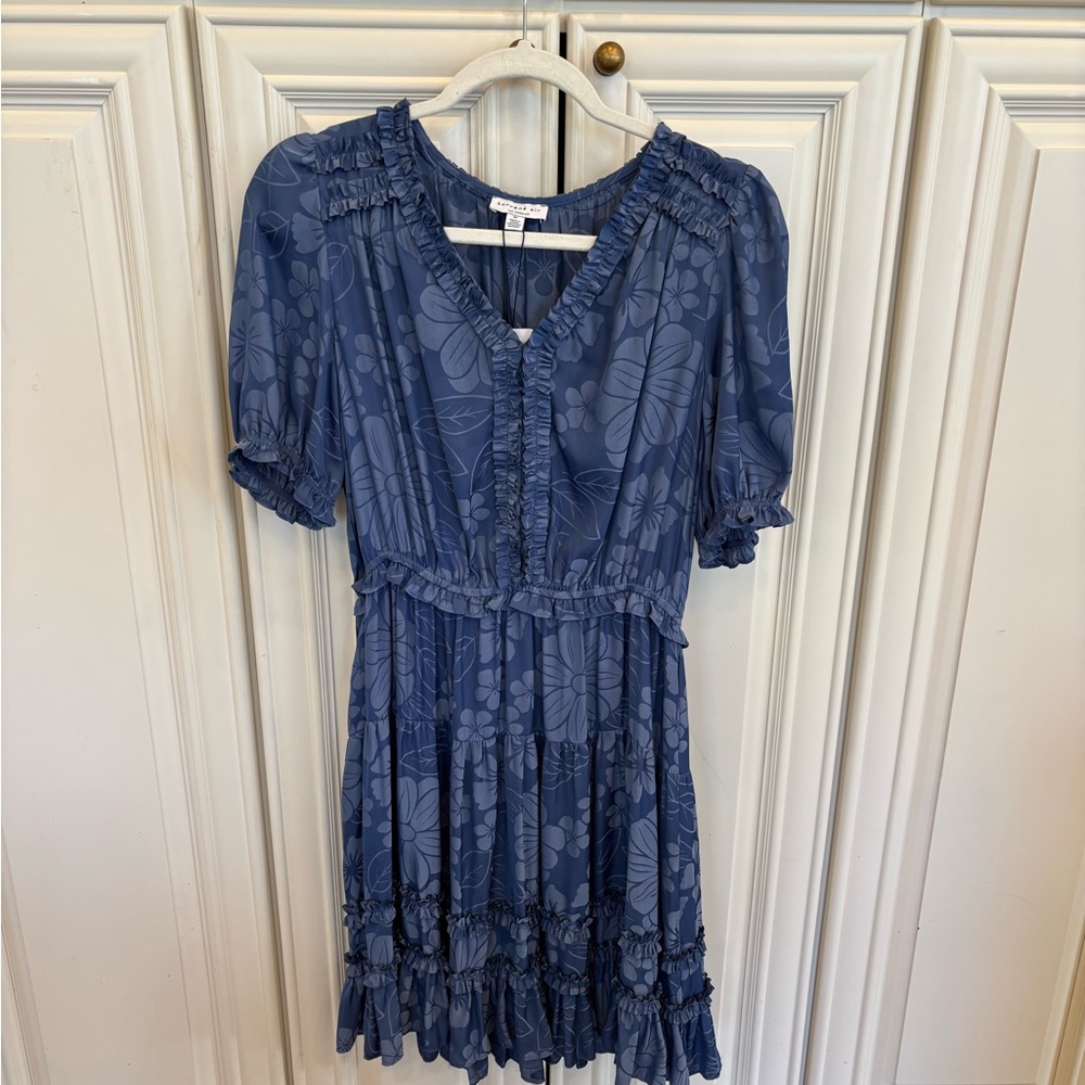 Current Air Parisian Blue Floral Dress …The Ryan Dress